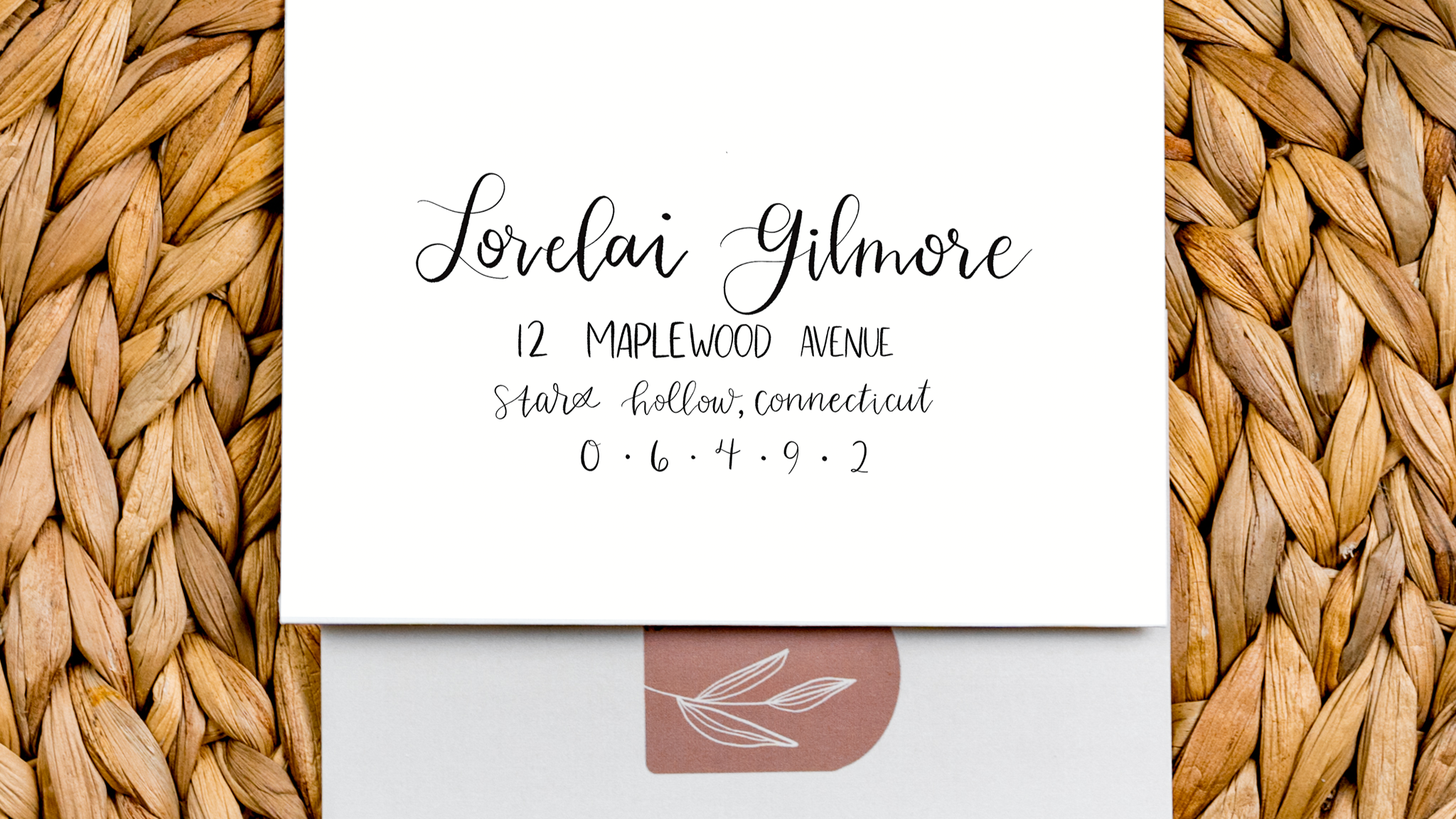 envelope with calligraphy address lorelai gilmore