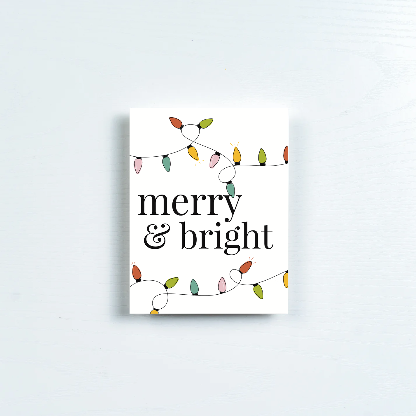 Merry & Bright Christmas Holiday Card